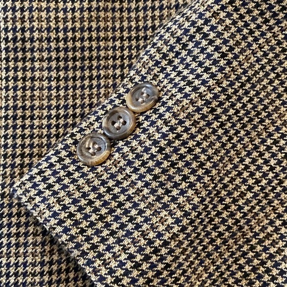 Vintage Wool Touch Men’s Wool Blend Houndstooth Blazer, Size 40R - Picture 4 of 11